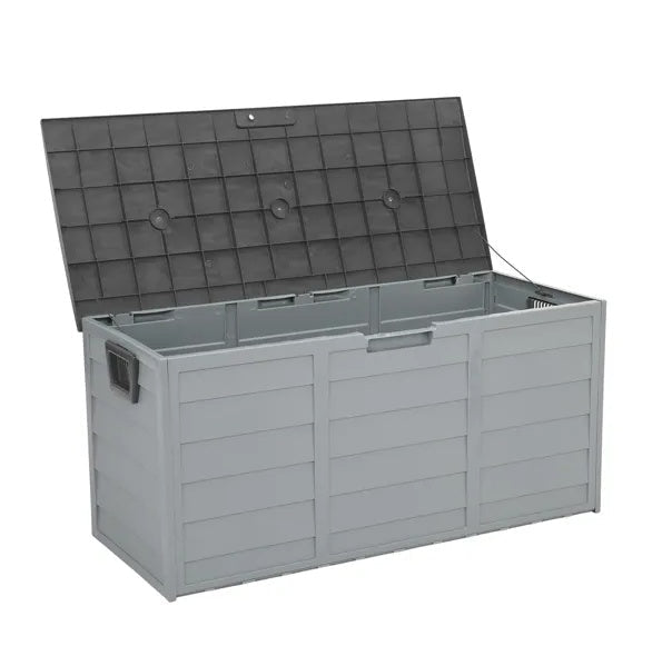 75gal 260L Outdoor Garden Plastic Storage Deck Box Chest Tools Cushions Toys Lockable Seat - Gardenora