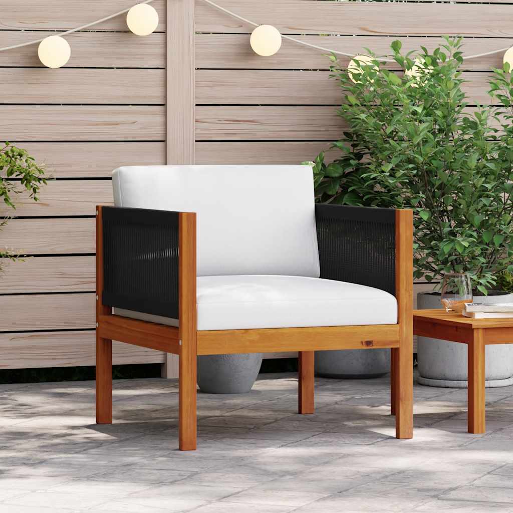 Garden Corner Sofas 2 - piece with Cushions Acacia & Rope - Gardenora